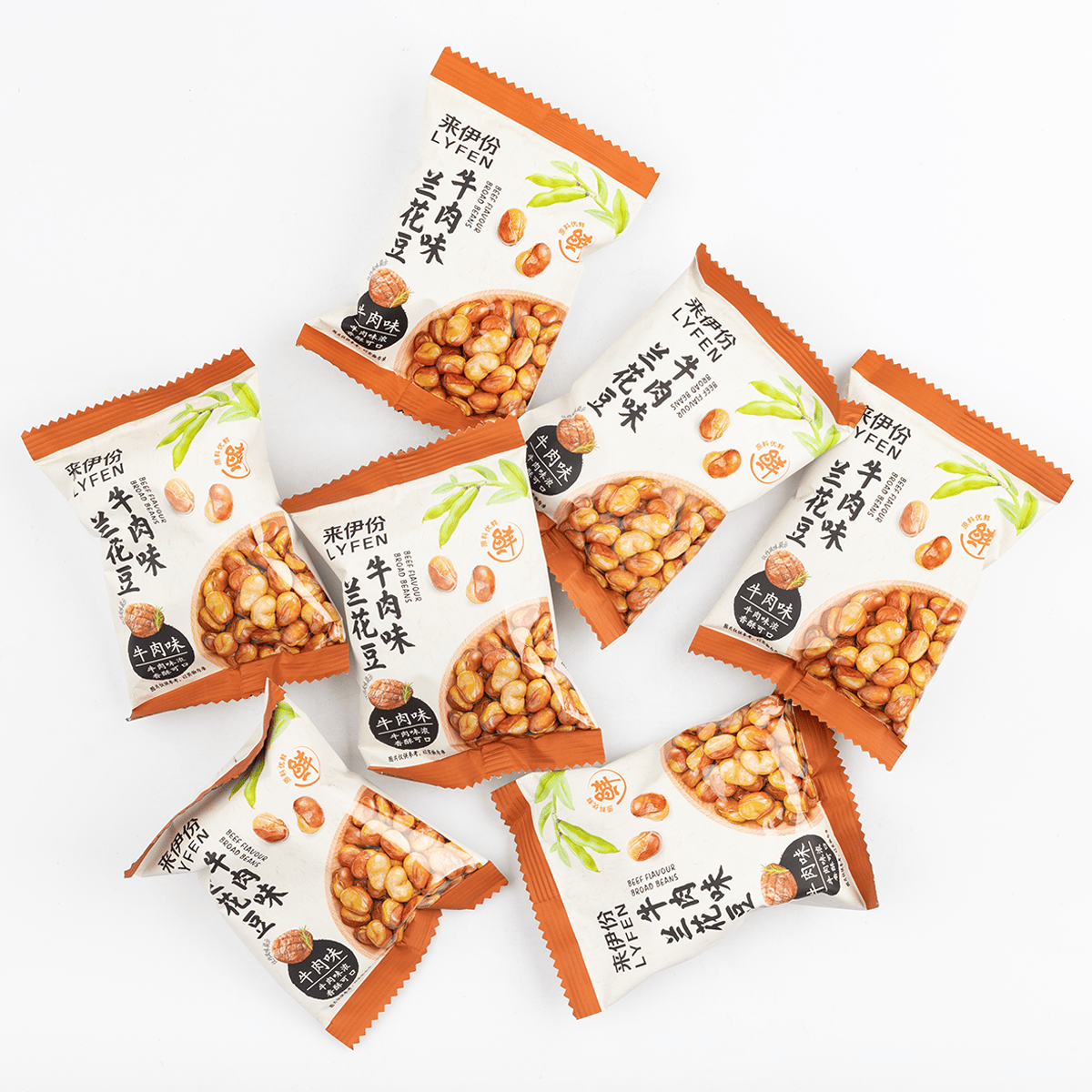 LYFEN 味付けそら豆 牛肉味 205 グラム - Weee!