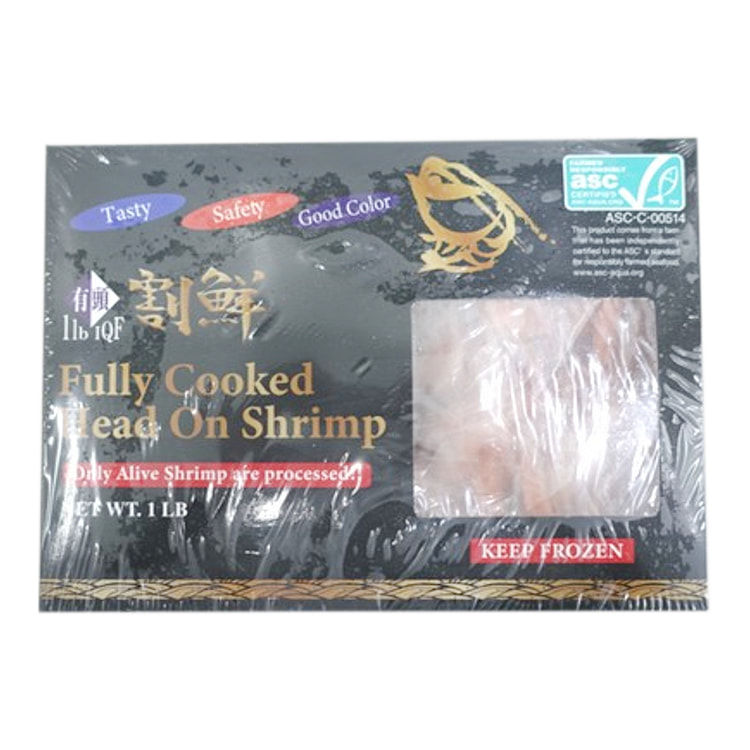 Fisher King Fully Cooked Head On Shrimp LL 1 磅