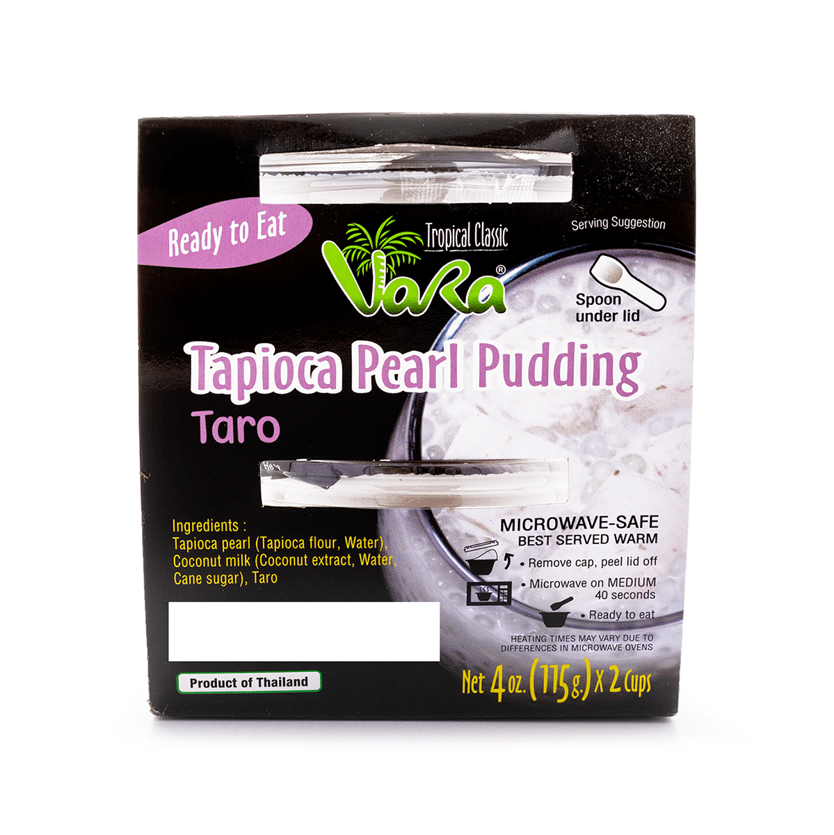 Vara Tapioca Pearl Pudding, Taro Flavor 4 oz
