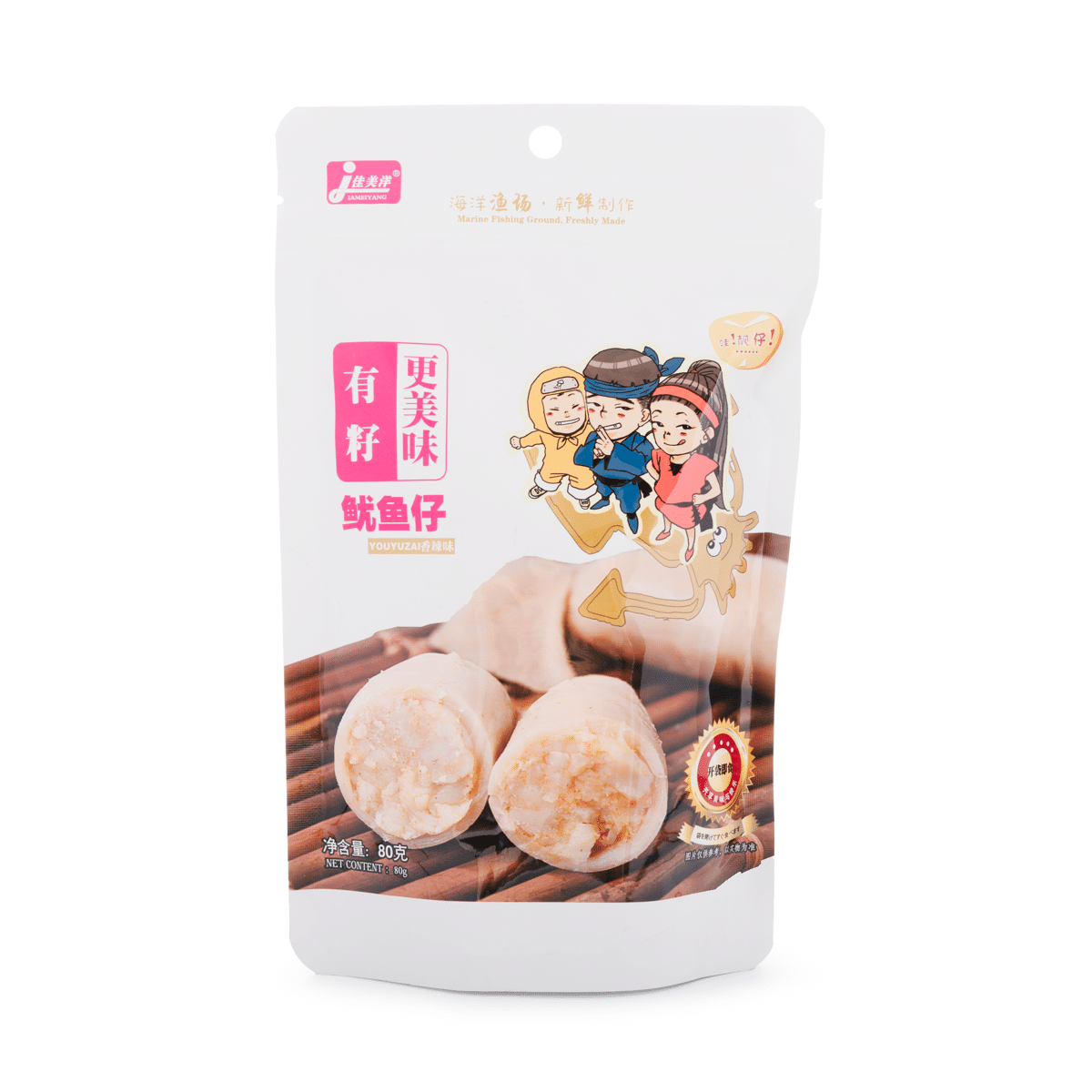 JiaMeiYang Squid, Spicy Flavor 80 g
