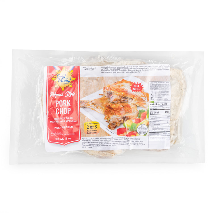 Gold Medal Filipino Style Breaded Porkchop 16-18 액량 온스