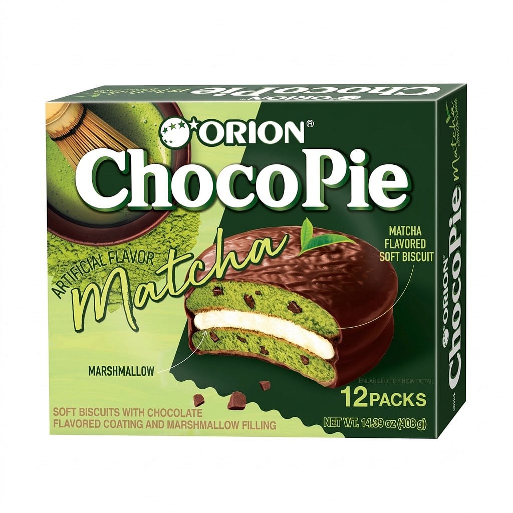 Orion Choco Pie Matcha 12pk 408 g