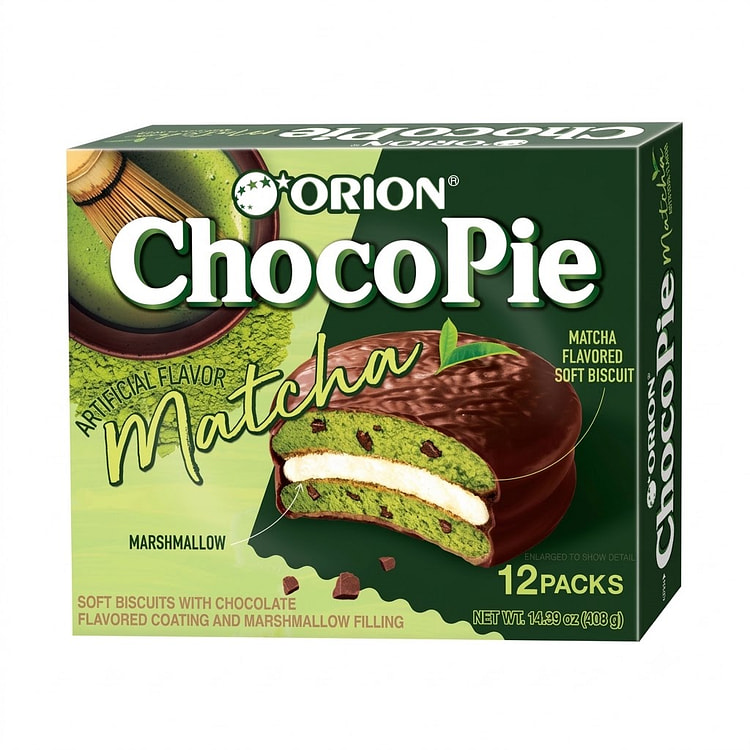 Orion Choco Pie Matcha 12pk 408 g
