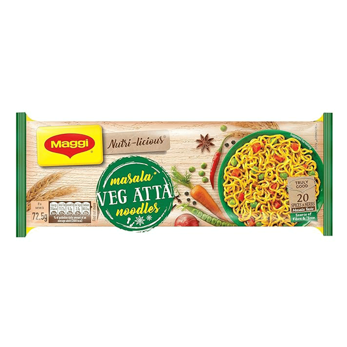Maggi Masala Vegetable Atta Noodles 290 g*24 pack