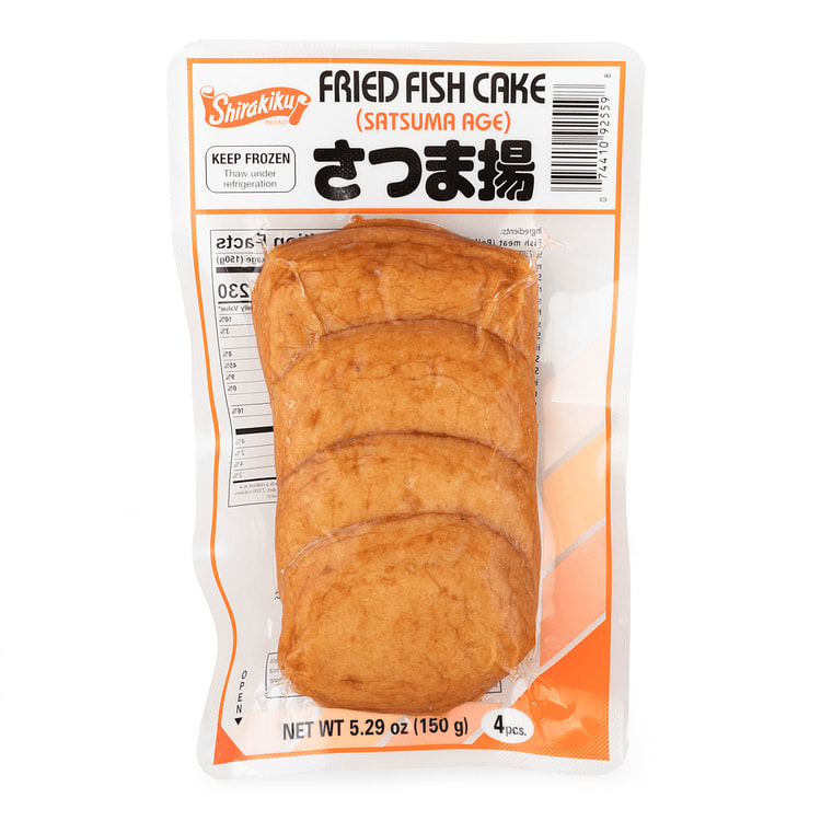 Shirakiku Satsuma Age Fish Cake, Frozen 150 g