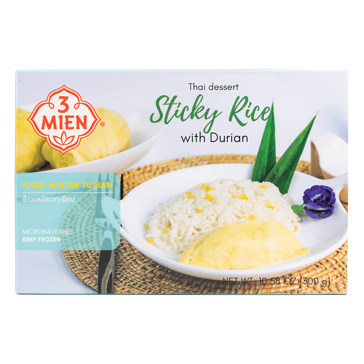 3 Mien Durian Sticky Rice, Frozen 300 g