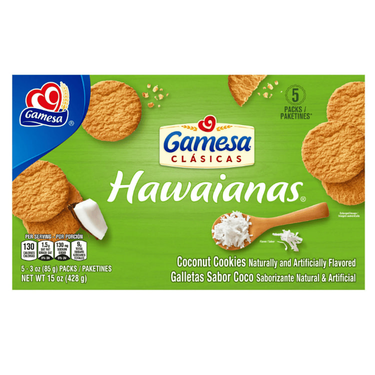 Gamesa Hawaianas Coconut Flavor Cookies 15 oz