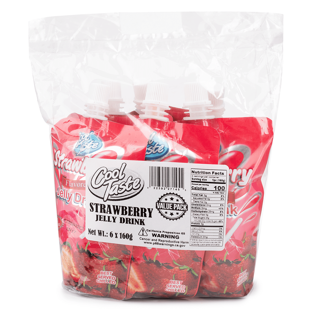 Cool Taste Jelly - Value Pack - Strawberry Jelly Drink 160 g*6 pack