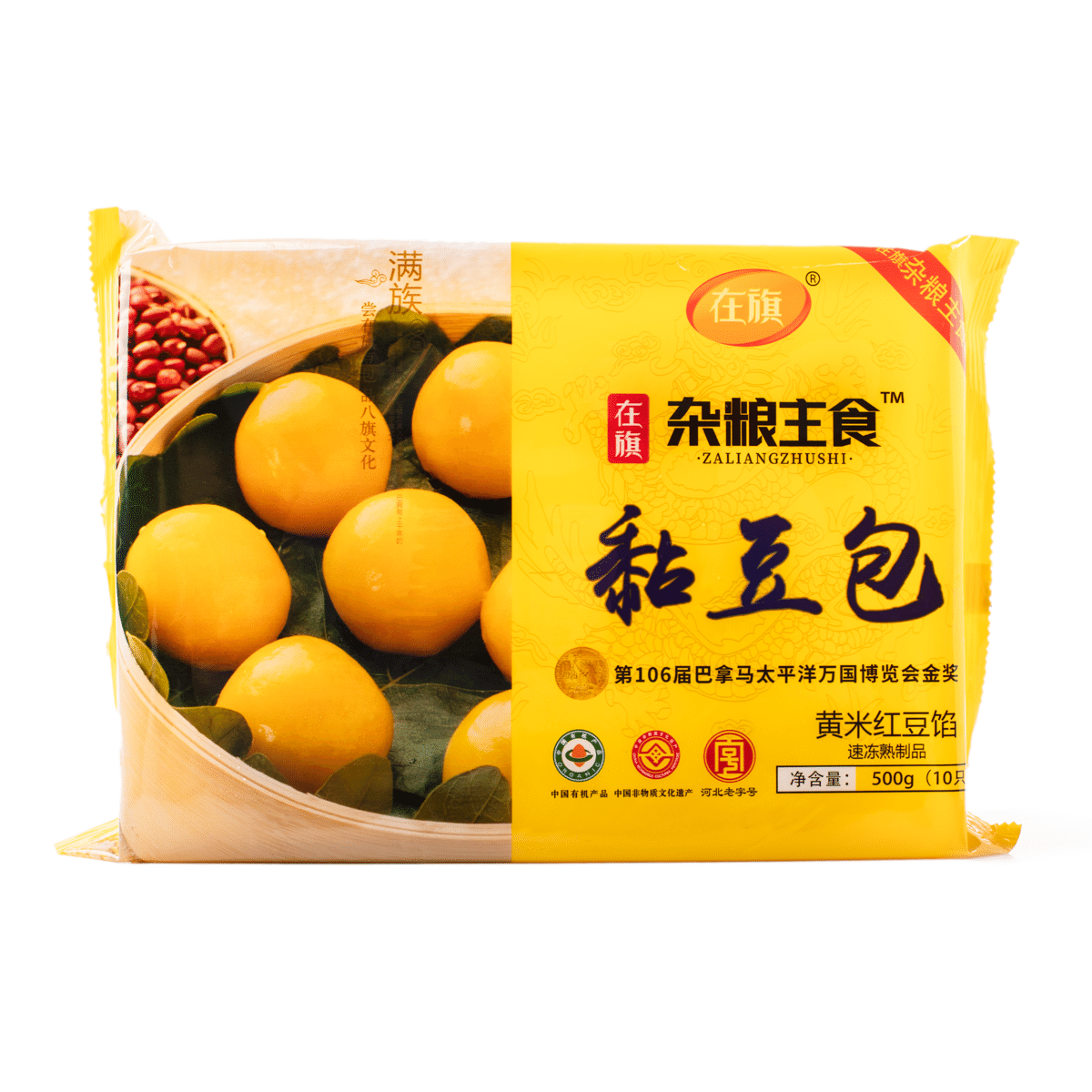 在旗 黏豆包 黄米红豆馅 冷冻 500 克