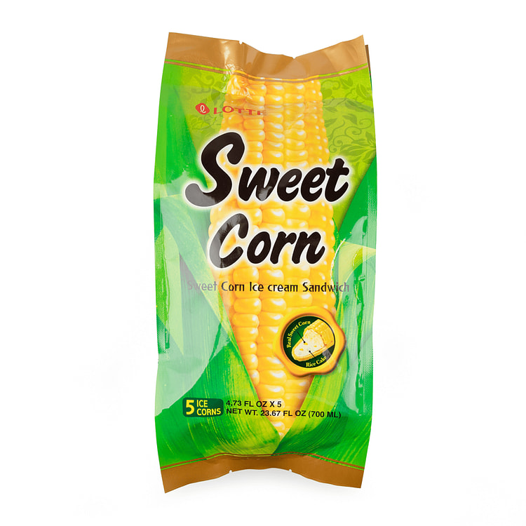 Lotte Sweet Corn Ice Cream Sandwich 5ct