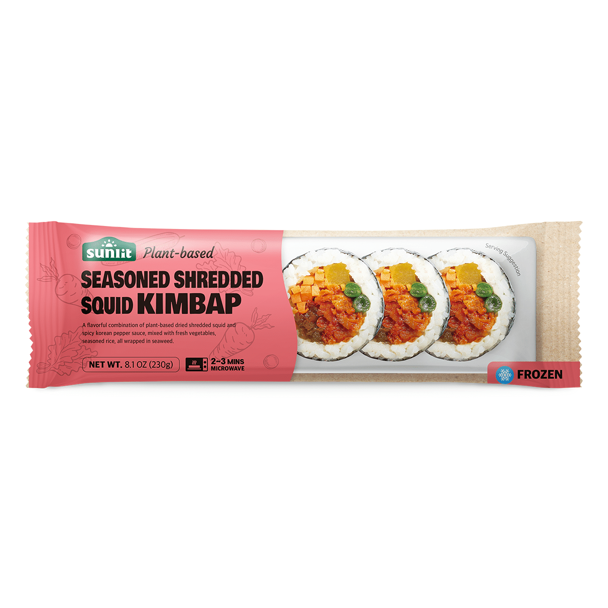 SUNLIT Plant Based Shredded Squid Kimbap 8.1 オンス
