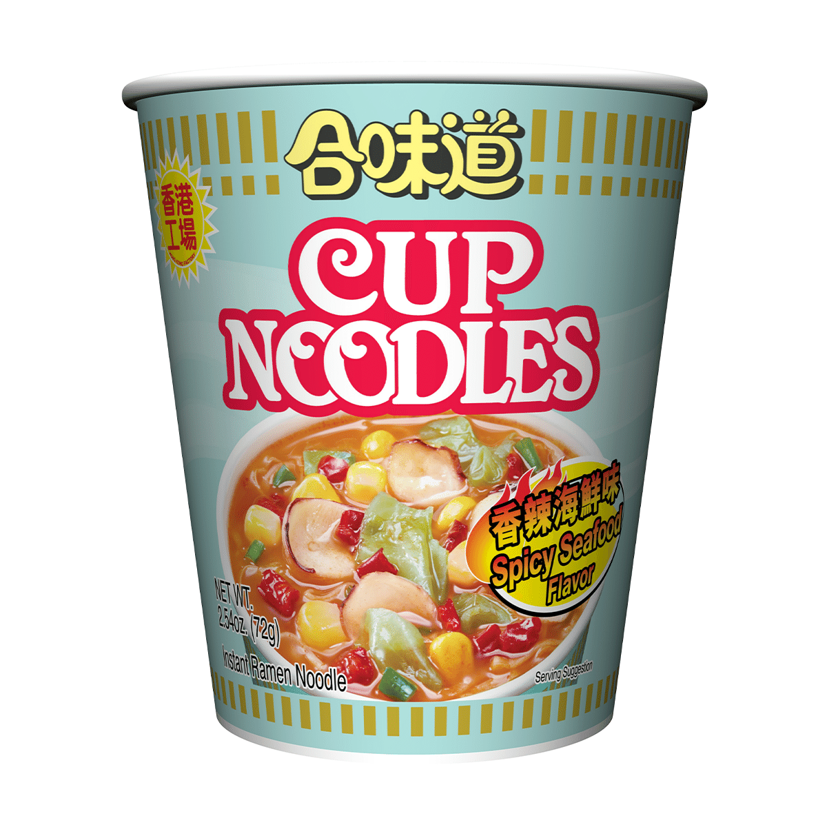 日清 港式合味道杯面方便面 香辣海鲜味 2.57 盎司