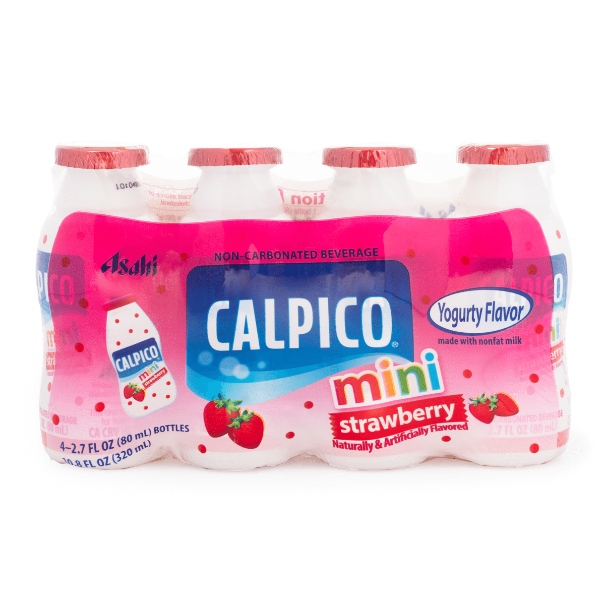 Calpico 미니 요거트 딸기맛 2.7 액량 온스*4 병