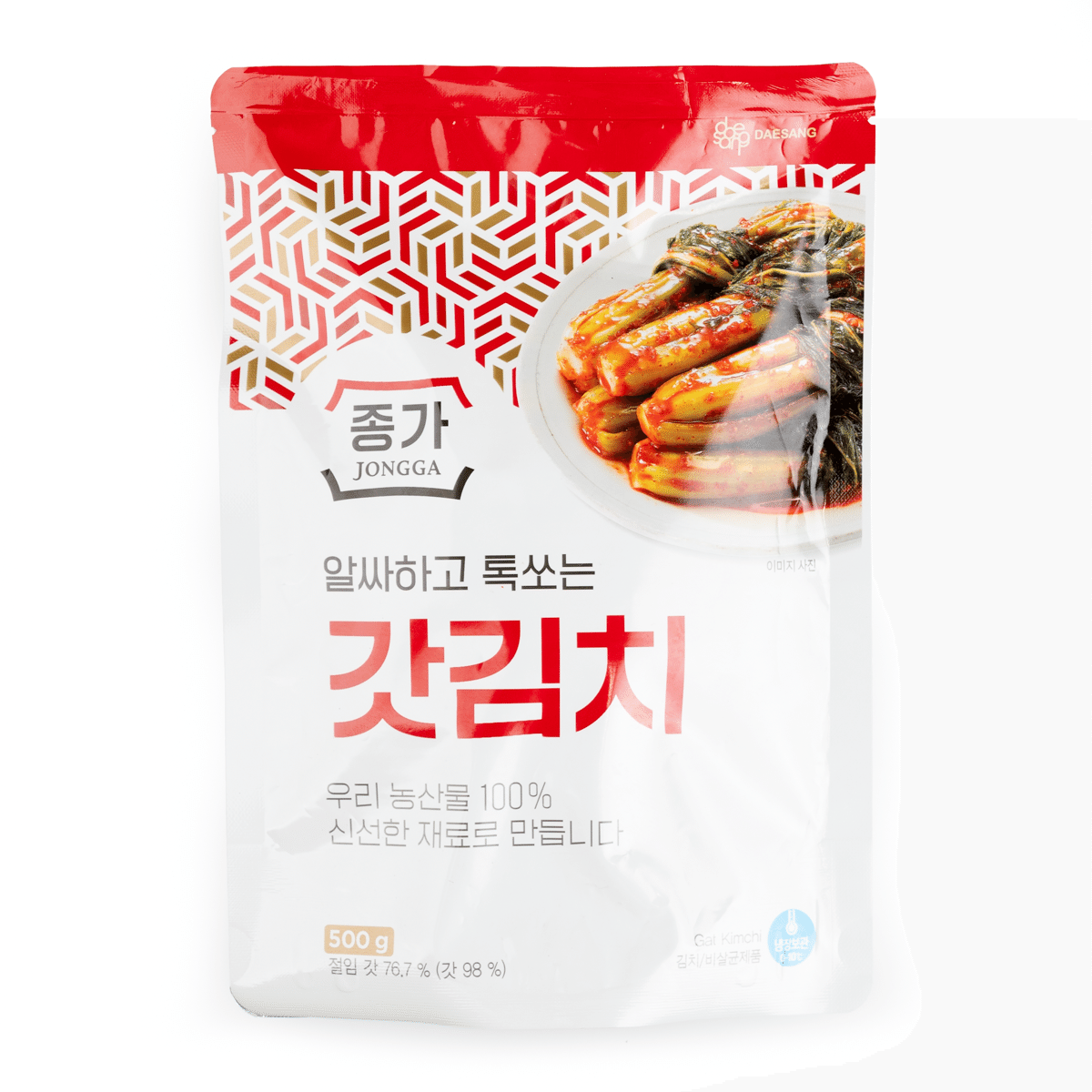 Jongga Gat Kimchi Mustard Leaf, 1 bag 500 g