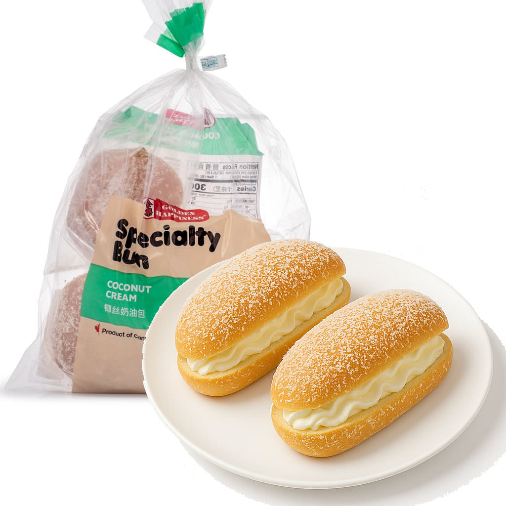 Golden Happiness Specialty Coconut Cream Bun 4pcs, Frozen 320 g