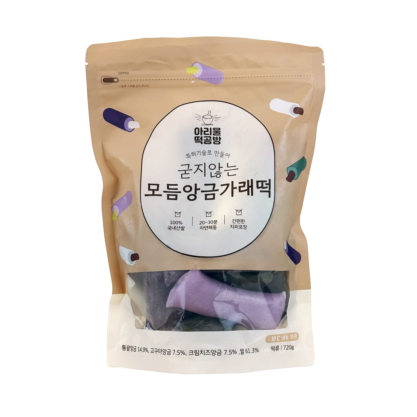 ARIUL Assorted Rice Cake Stick with Sweet Fillings, Frozen 720 g