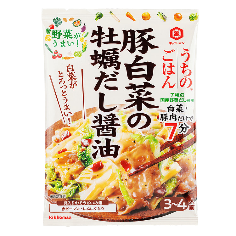 Kikkoman Uchino Seasoning Pork and Chinese Cabbage with Oyster Broth Soy Sa