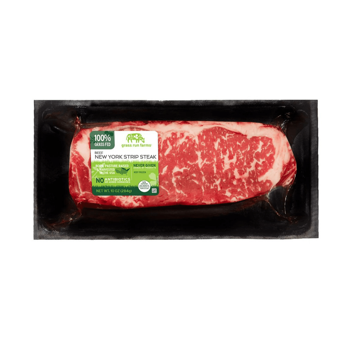 Grass Run Farms Grass Fed Beef New York Strip Steak 10 oz