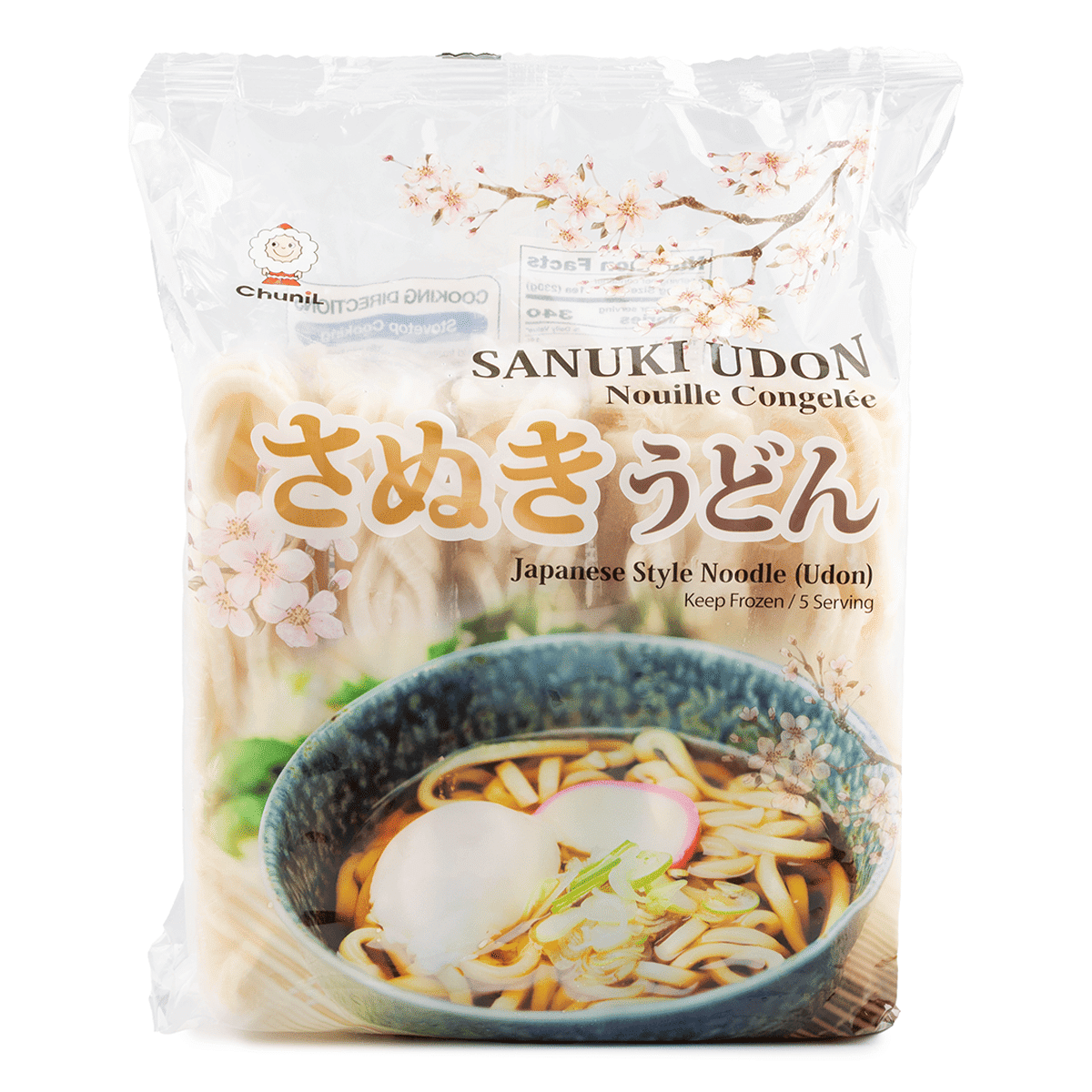 Chunil Sanuki Udon With Individual Wrap 5pks, Frozen 1150 g
