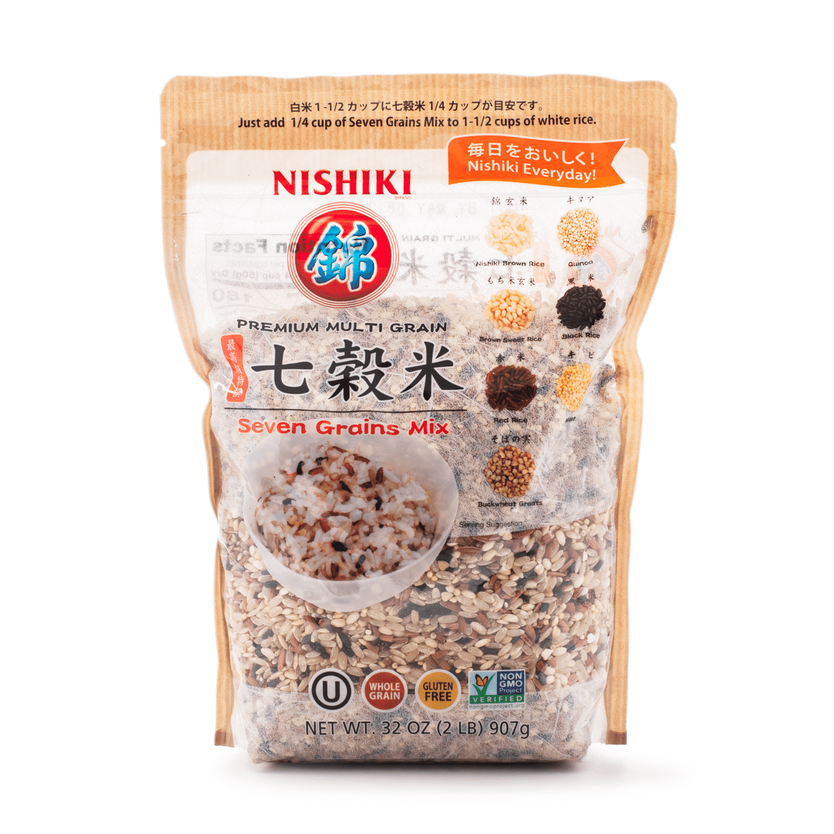 Mistura de arroz de sete grãos Nishiki 2 lb