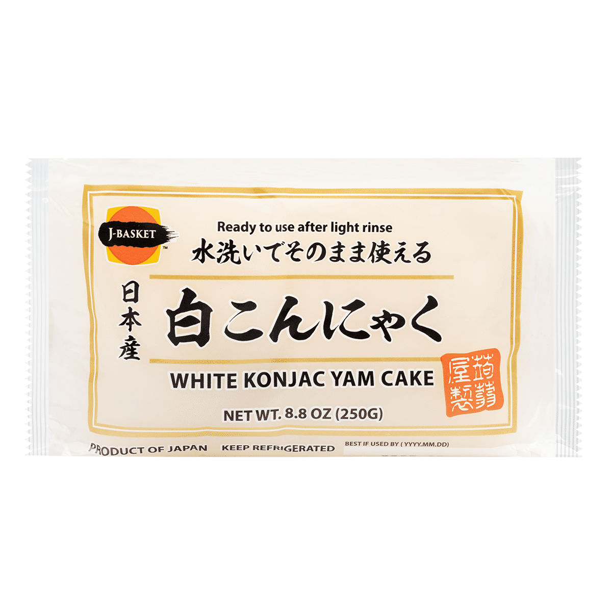 J-Basket Konnyaku (Yam Cake) White 250 g