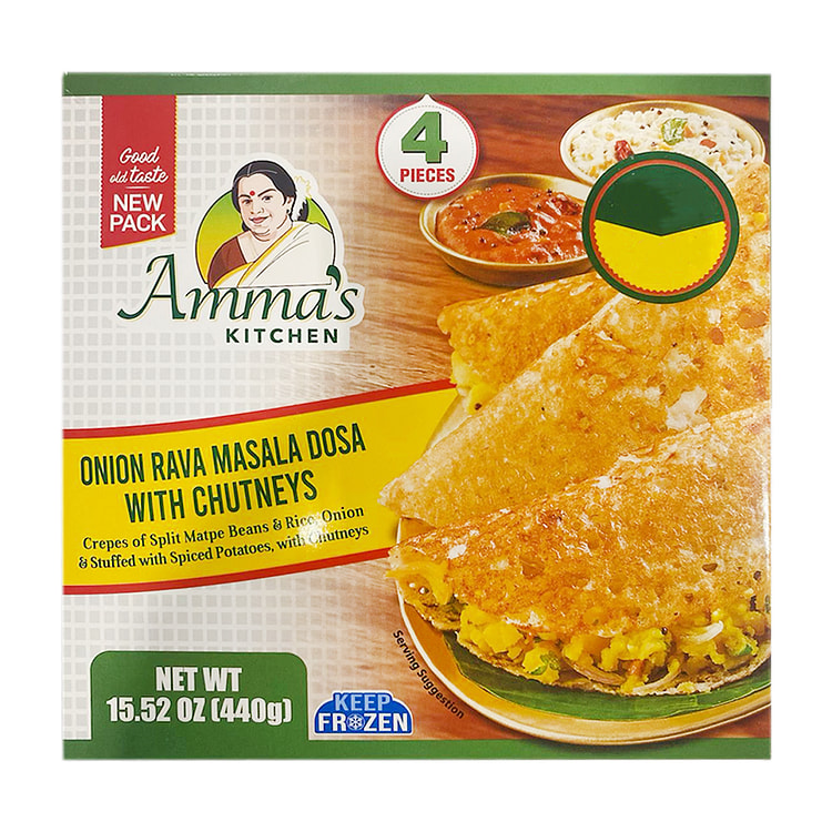 Amma's Kitchen Onion Rava Masala Dosa with Chutneys 440 克