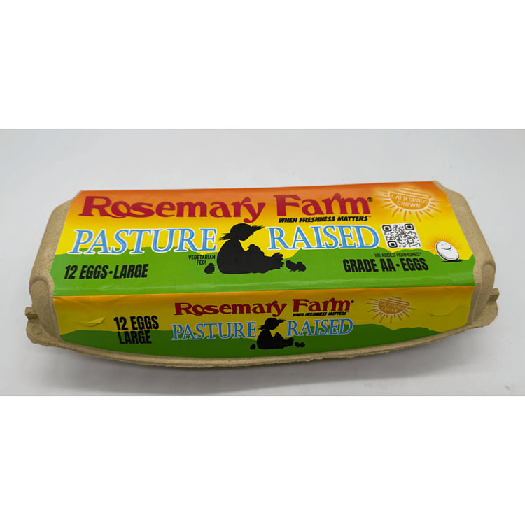 Rosemary Farm Pasture Raised Multi-Color Dark Yolk egg 12 count