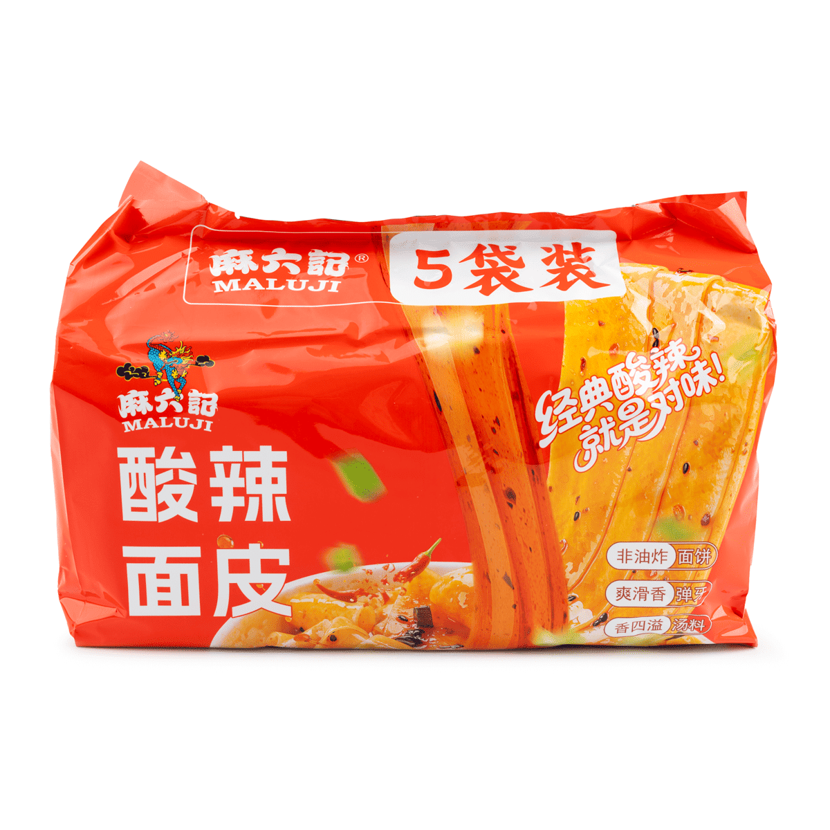 Broad Noodle Sour and Hot Flavor（5-pack） 475 g