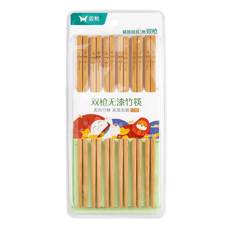 Suncha Lucky Fortune Bamboo Chopsticks 1 box