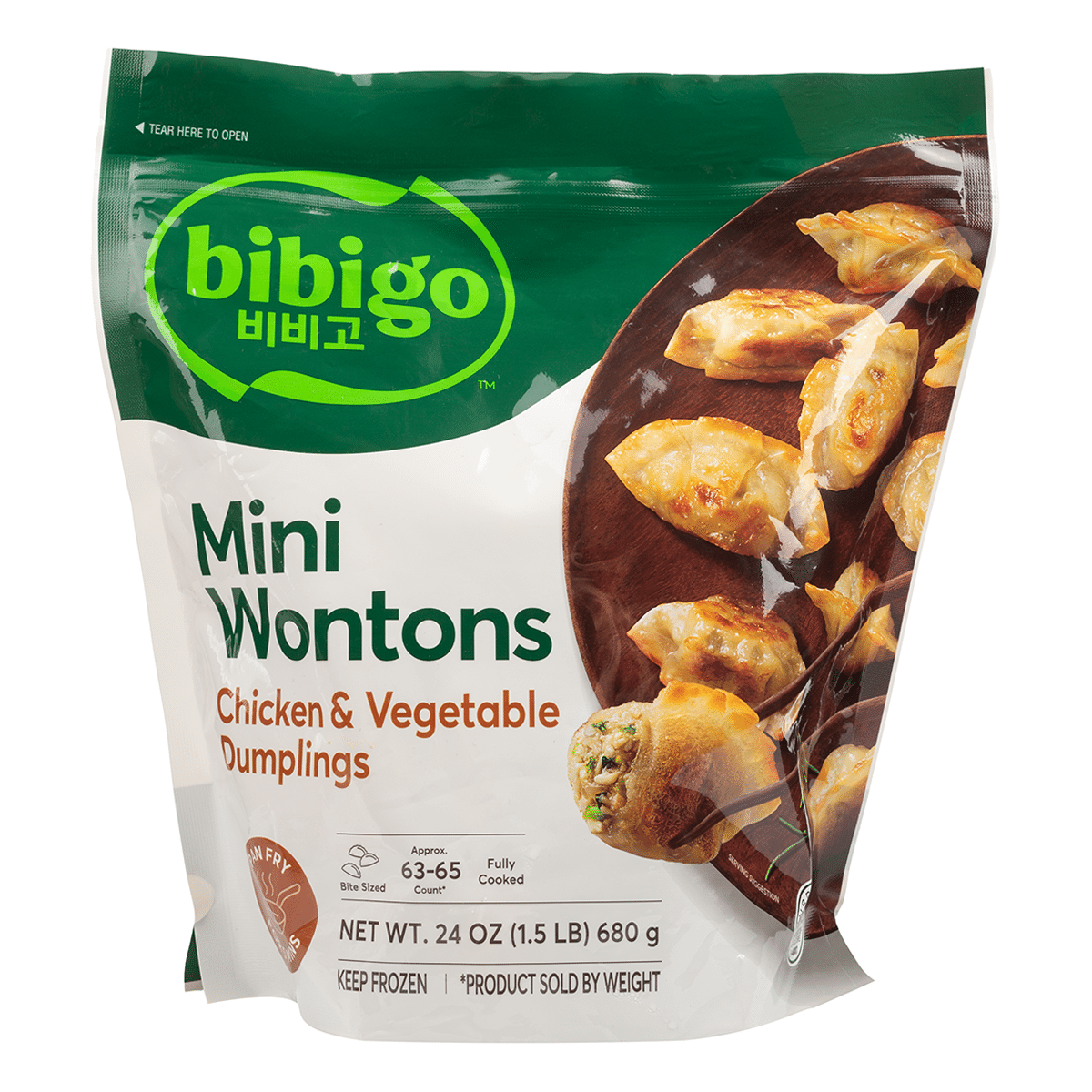 Bibigo Mini Chicken & Vegetable Wontons, Frozen 24 オンス