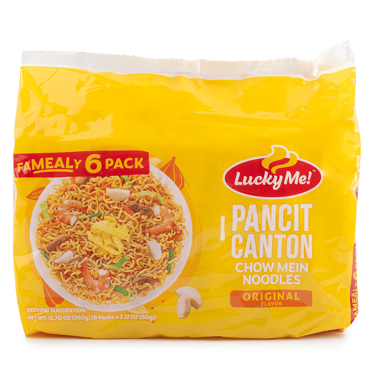 Fideos Pancit Canton Sabor Original Lucky Me 60g*6