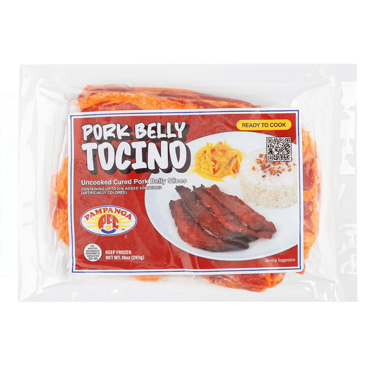 Pampanga Pork Belly Tocino, Frozen 10 oz