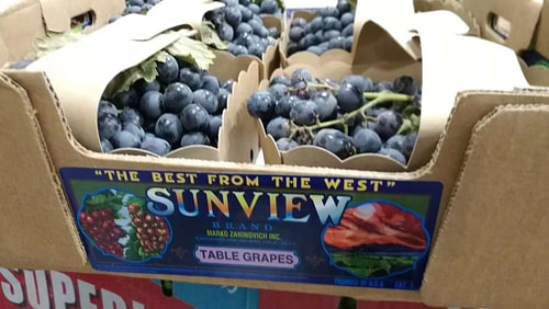 Sunview 特甜加州黑无籽葡萄 小号 Black Seedless 一盒约3 5lb Weee