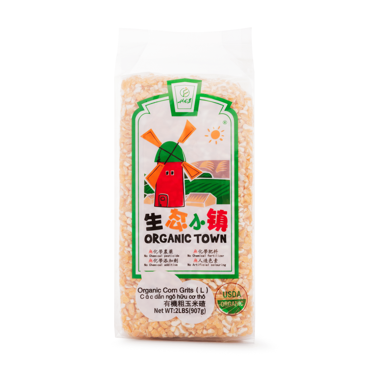 生态小镇 - 有机粗玉米碴 2 磅