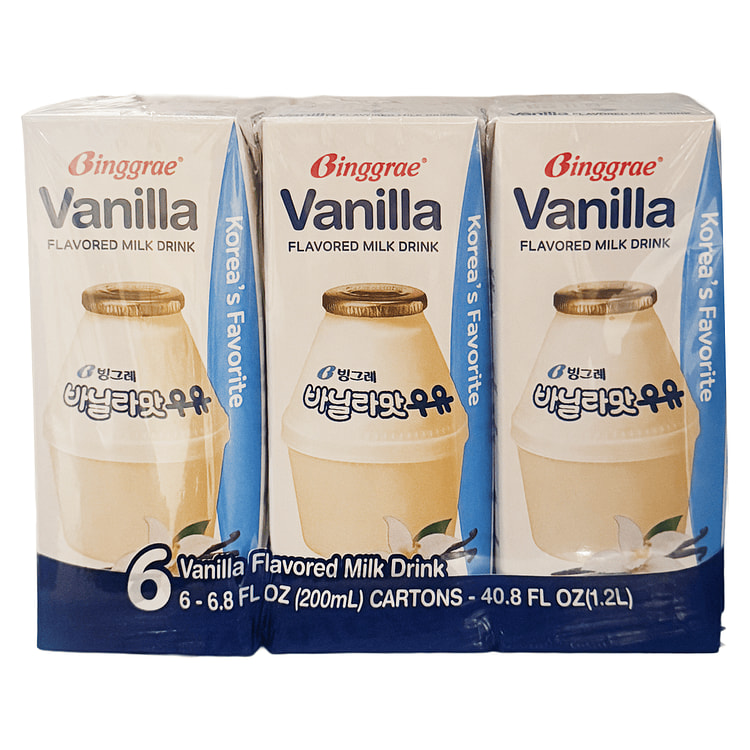 BINGGRAE Vanilla Flavored Milk 200 ml*6 pack