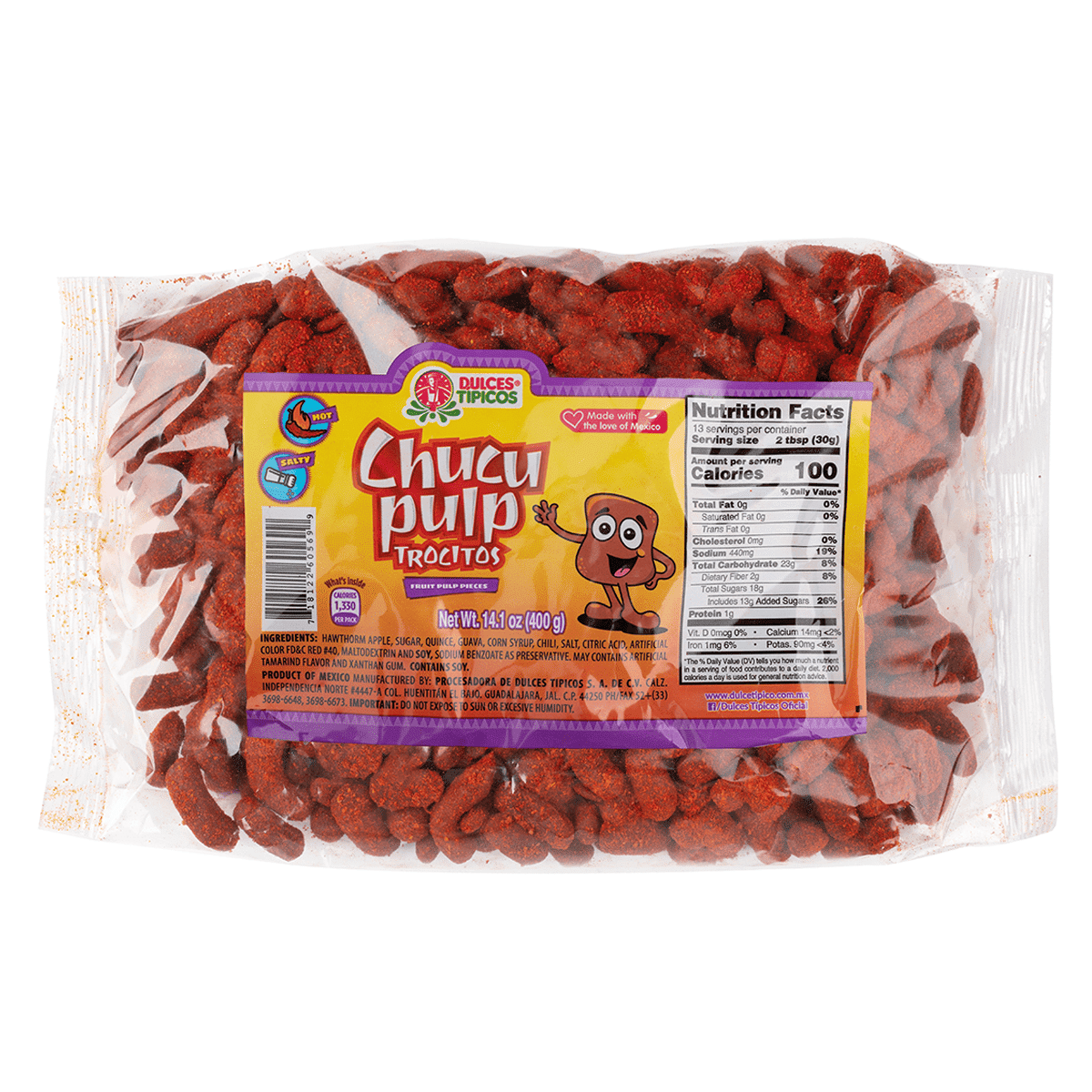Dulces Tipicos Chucu Pedaços de Polpa 14.1 oz