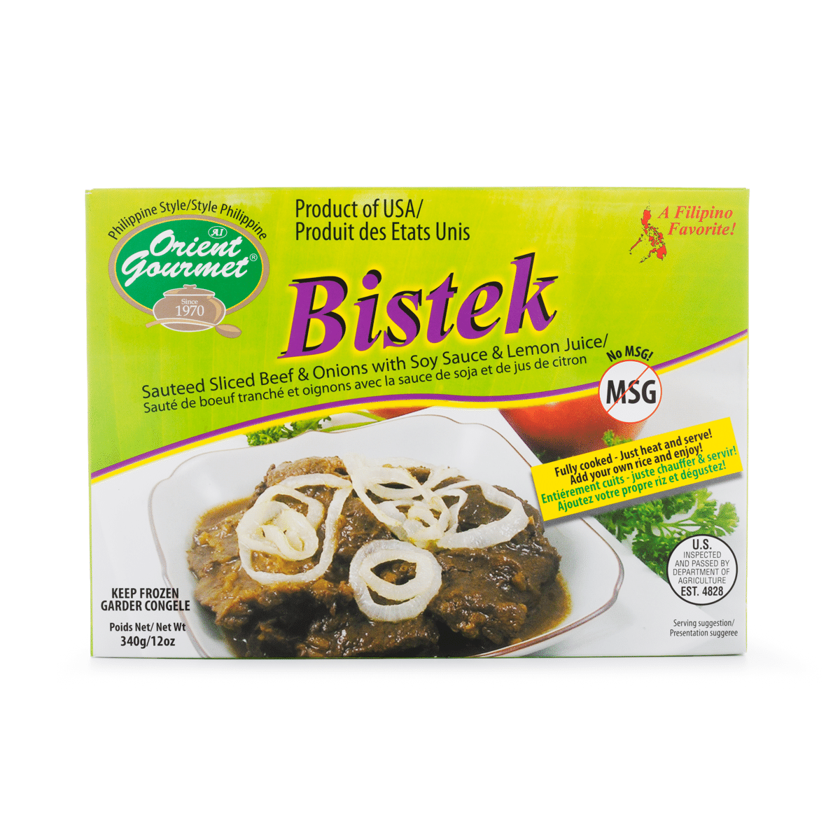 Orient Gourmet Bistek Tagalog with Beef and Onions (Beef Steak) 340 그램