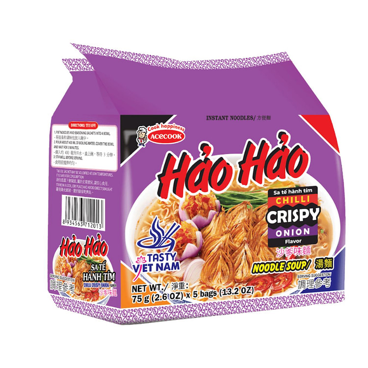 Acecook Hao Hao Sate Onion Flavor Instant Noodle (Pack of 5) 5 count