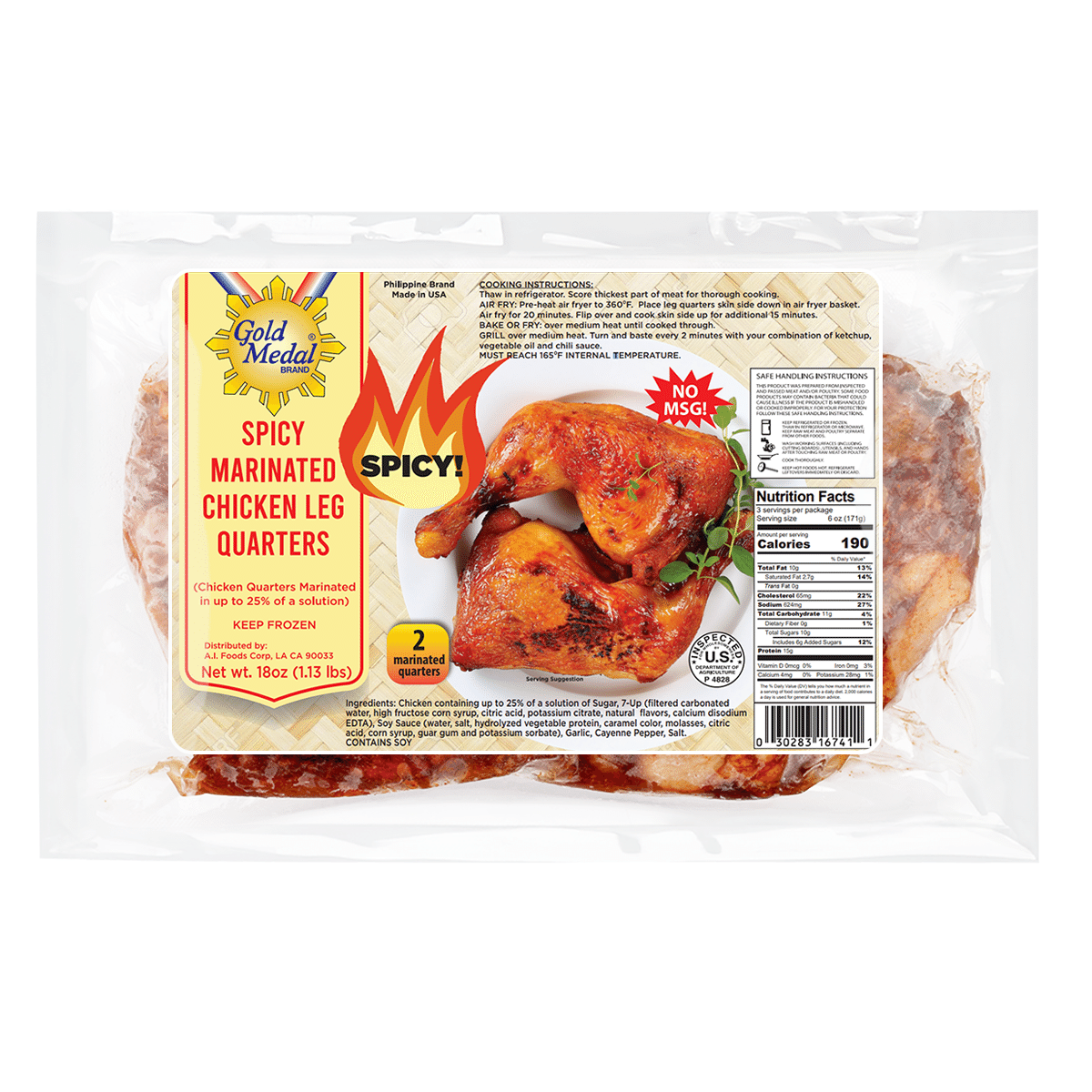 Coxas de Frango Picante Gold Medal 1.13 lb