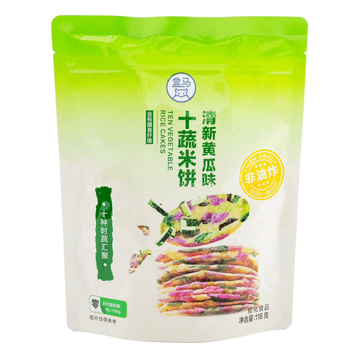 盒马 十蔬米饼 清新黄瓜味 【健康低卡 含膳食纤维】 118 克
