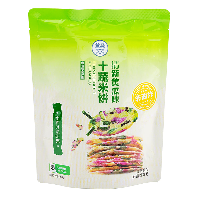 盒马 十蔬米饼 清新黄瓜味 【健康低卡 含膳食纤维】 118 克