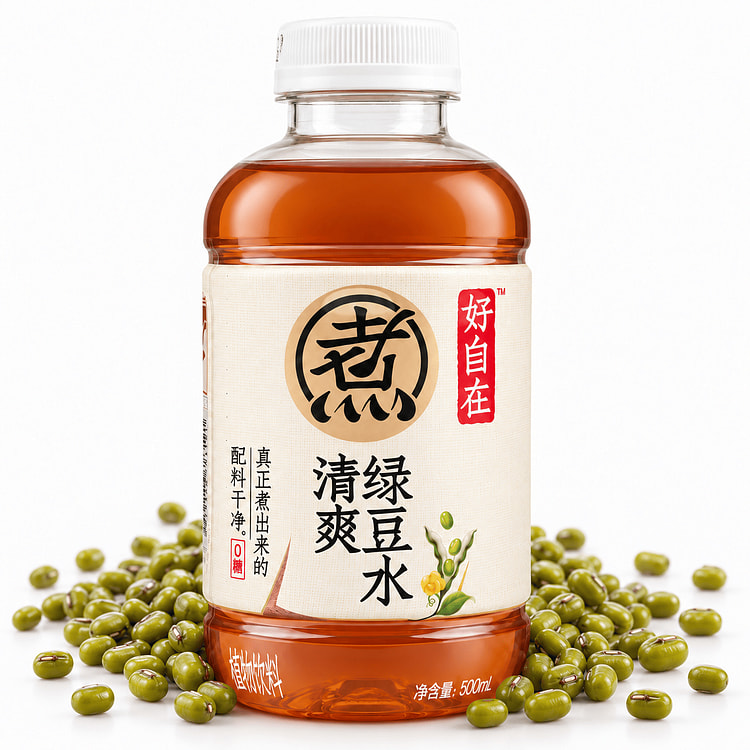元气森林 自在水 清爽绿豆水 500 毫升