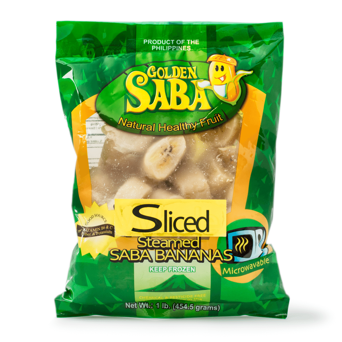 Bananas Saba Fatiadas e Cozidas no Vapor Congeladas Golden Saba 1 libra(s)