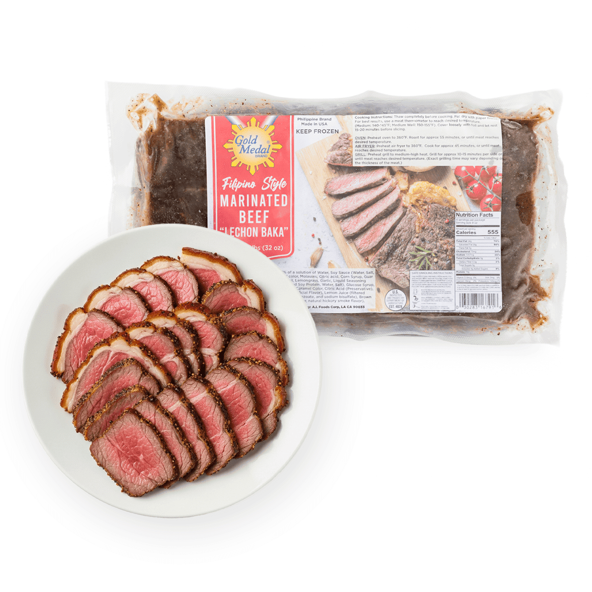 Gold Medal Marinated Beef Lechon Baka Style, Frozen 2-2.5 lb
