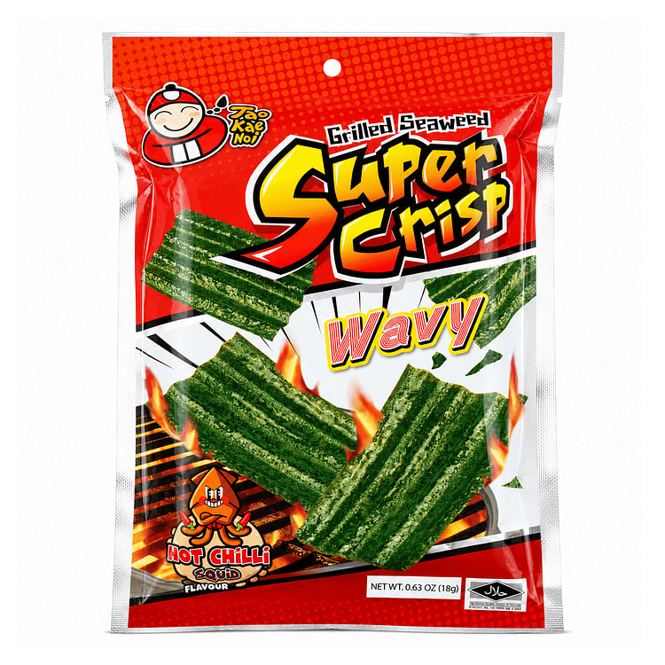 小老板 劲脆烤厚片海苔(香辣鱿鱼味)