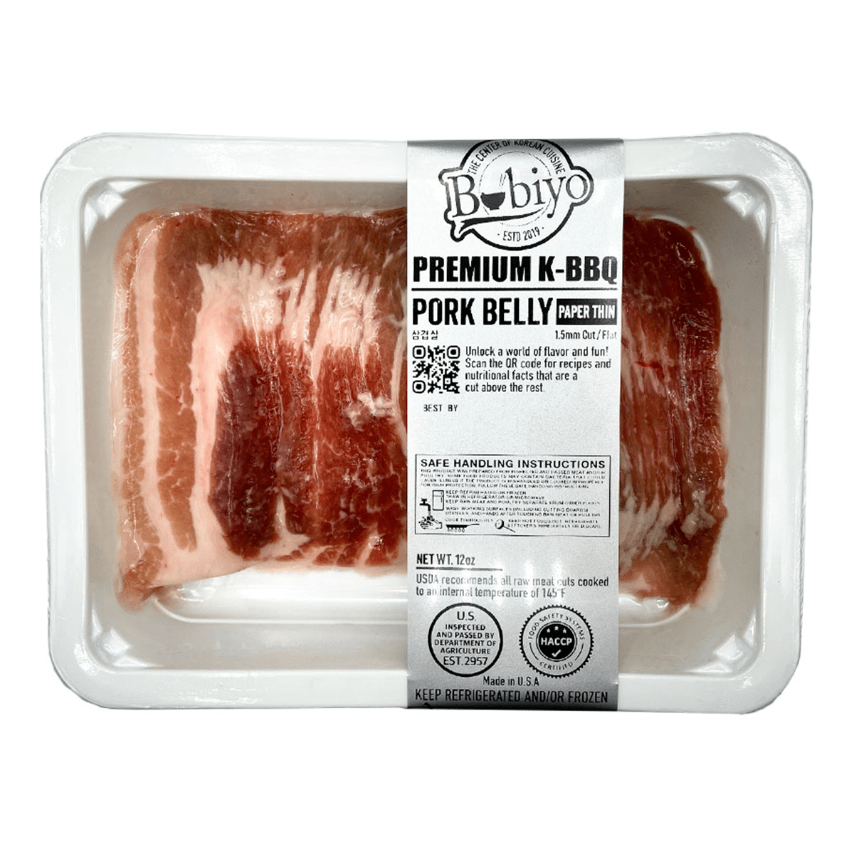 Premium KBBQ Pork Belly 1.5mm 12 oz