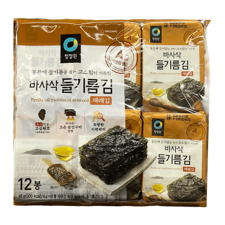 CJO Perilla Oil Laver Seaweed 4 g*12 pack
