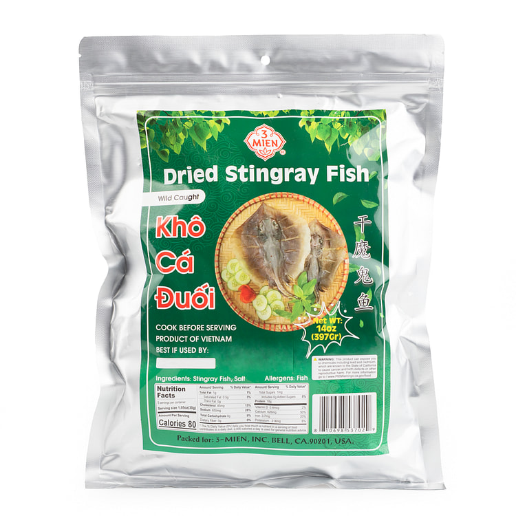 3 Mien Dried Stingray Fish 14 온스