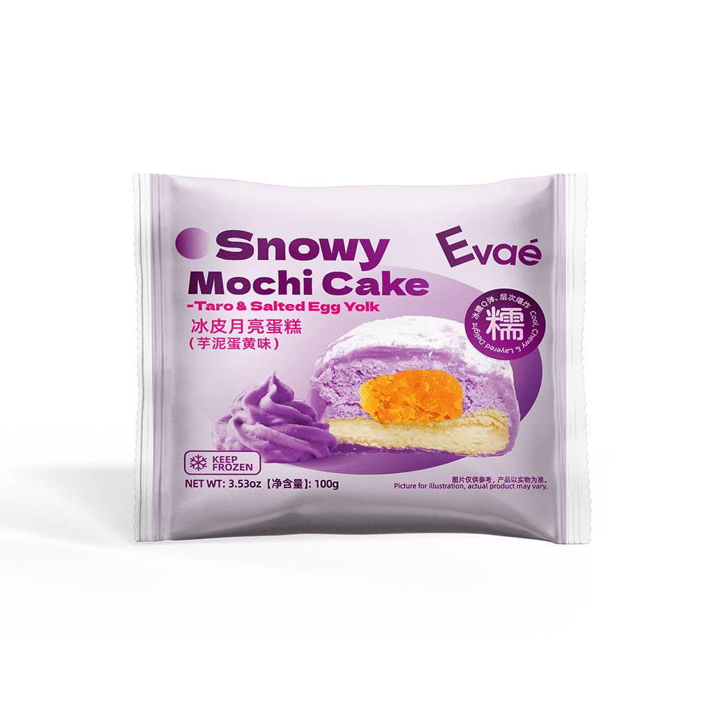 Evae Snowy Mochi Taro & Salted Egg Yolk Cake 100 g