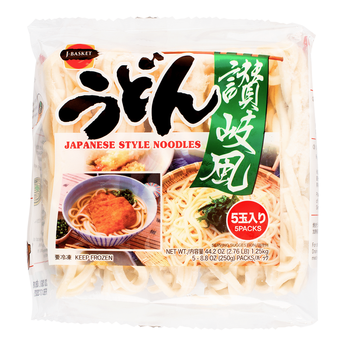 J-Basket 冷凍 讃岐風 うどん 5食入り 44.2 オンス